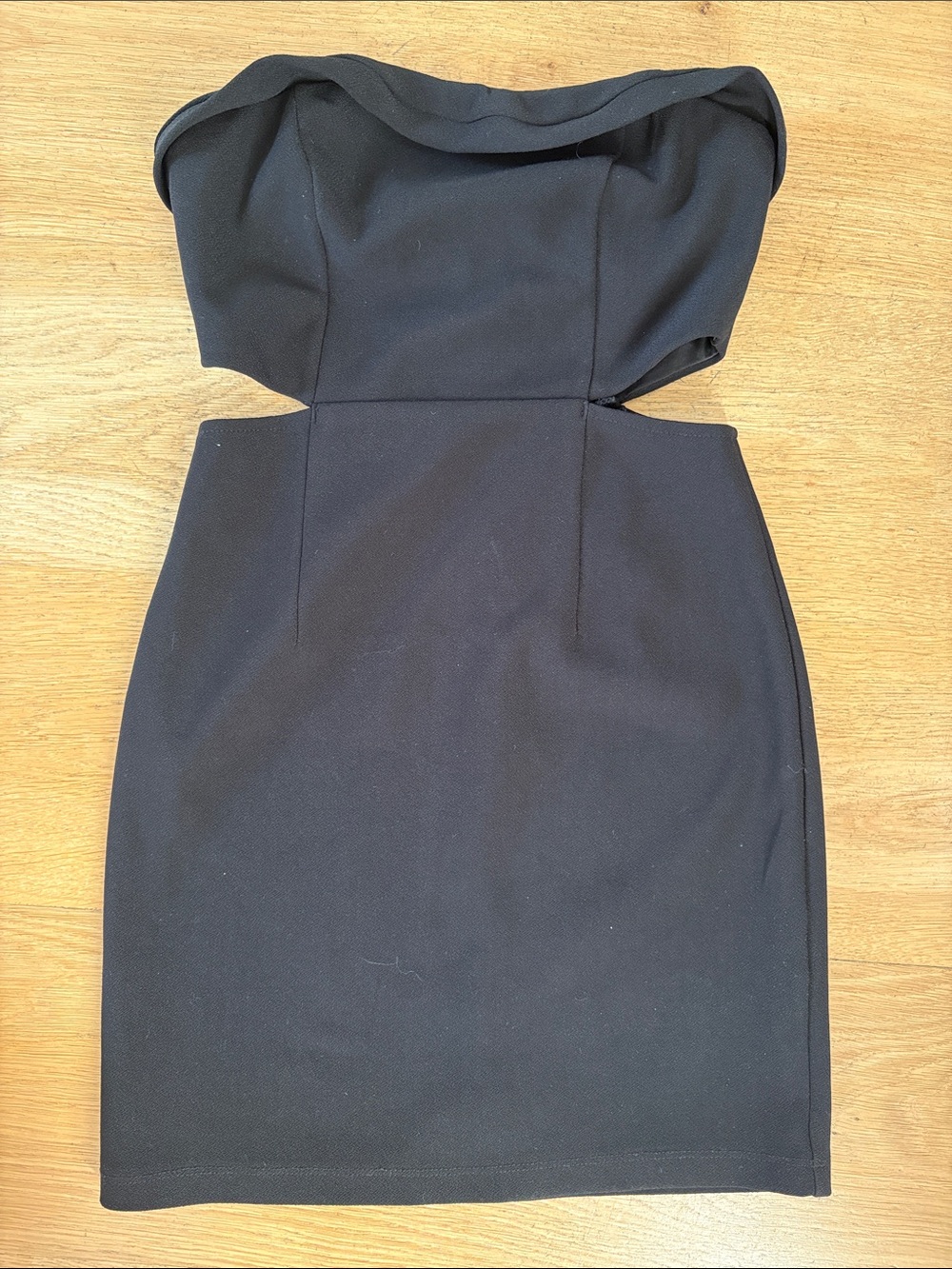 Princess Polly Strapless Black Cutout Bodycon Mini Dress